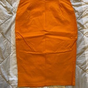 Yellow Dixiefried bengaline pencil skirt